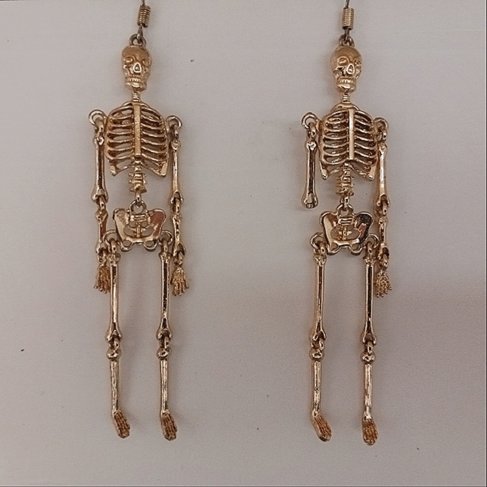 GOLD SKELETON EARRINGS